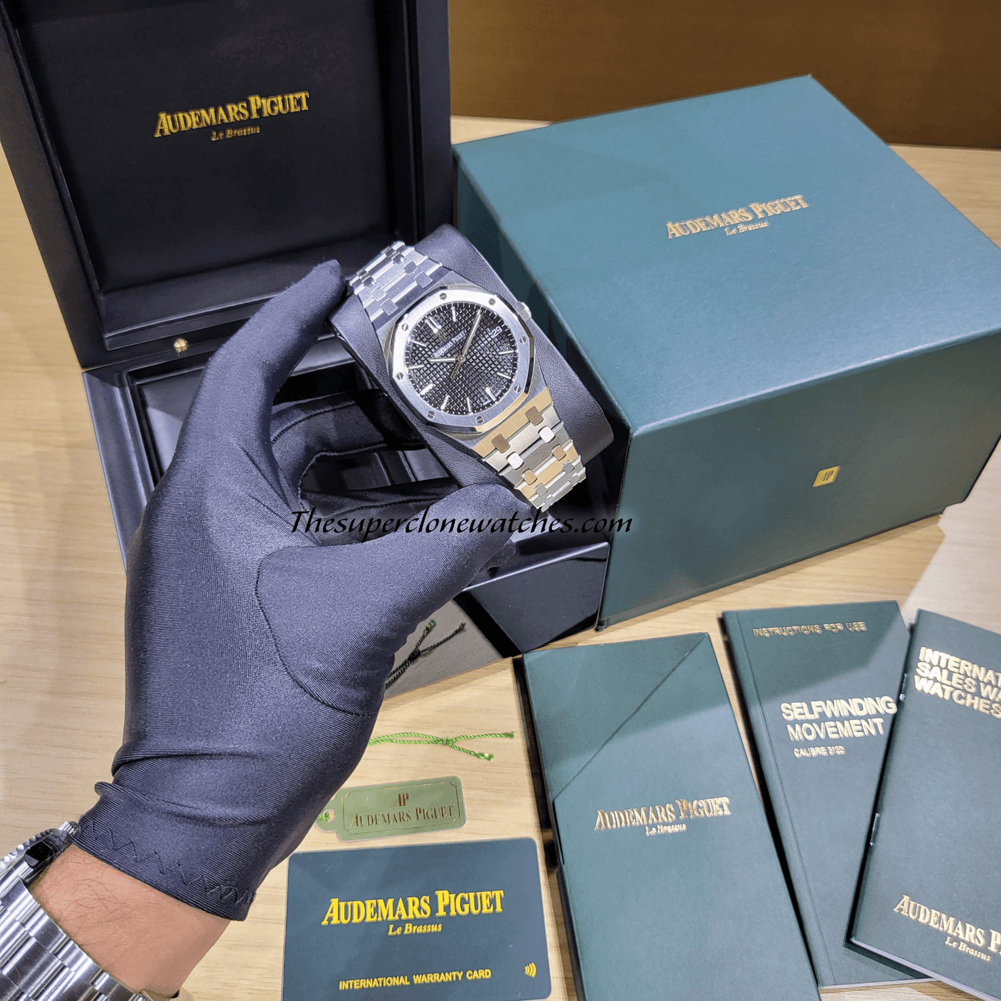 Audemars Piguet Royal Oak Stainless Steel Black Dial Exact 1:1 Super Clone 4302 Swiss Movement Replica Watch