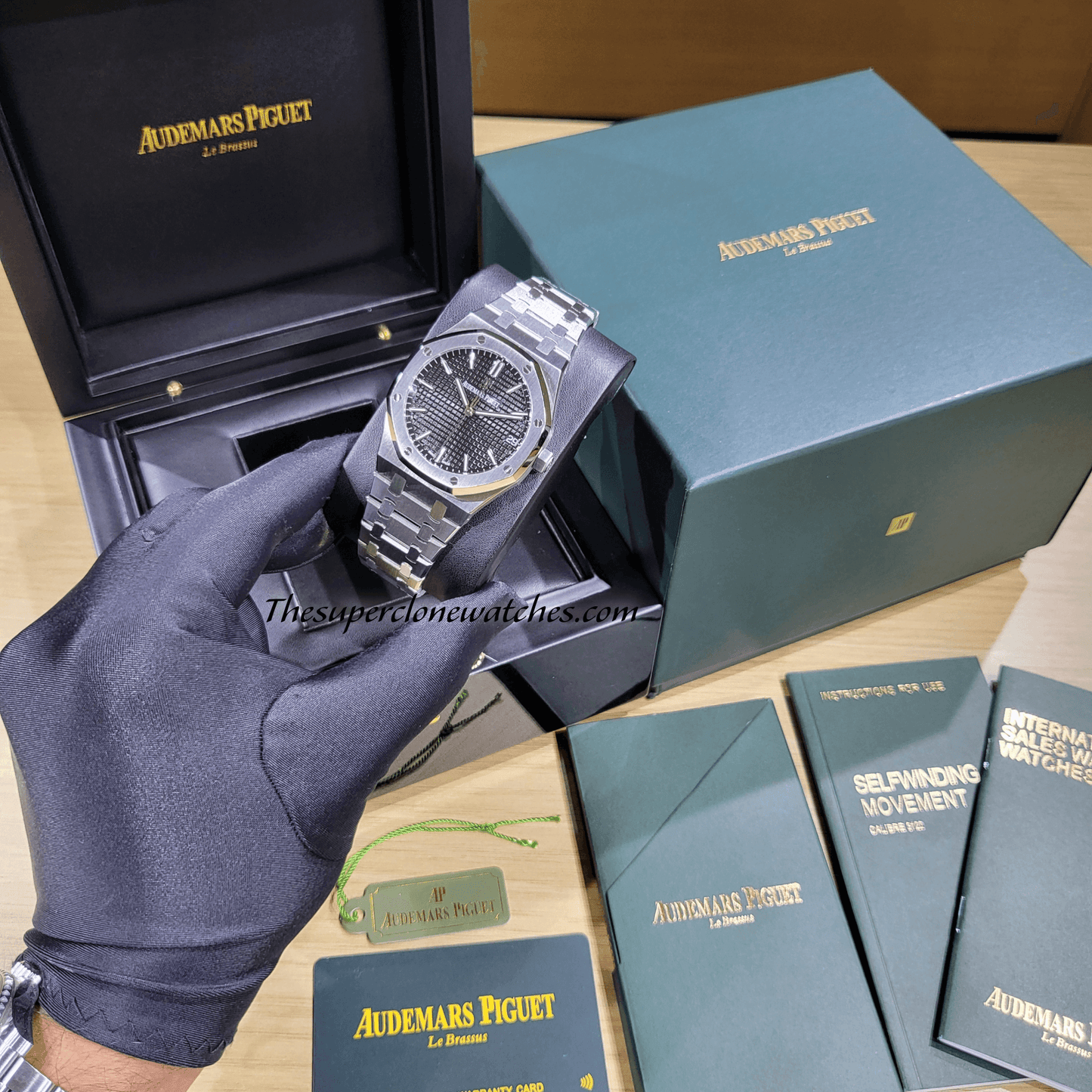 Audemars Piguet Royal Oak Stainless Steel Black Dial Exact 1:1 Super Clone 4302 Swiss Movement Replica Watch