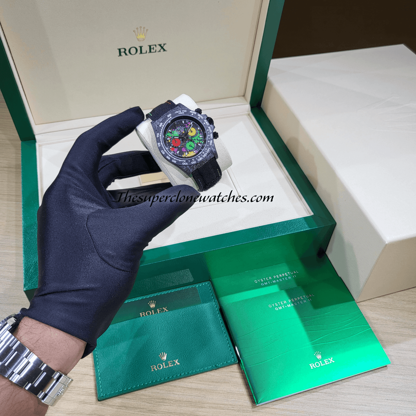 Rolex Cosmograph Daytona Diw “Motley 41mm” Exact 1:1 Super Clone 4130 Swiss Replica Watch Watch