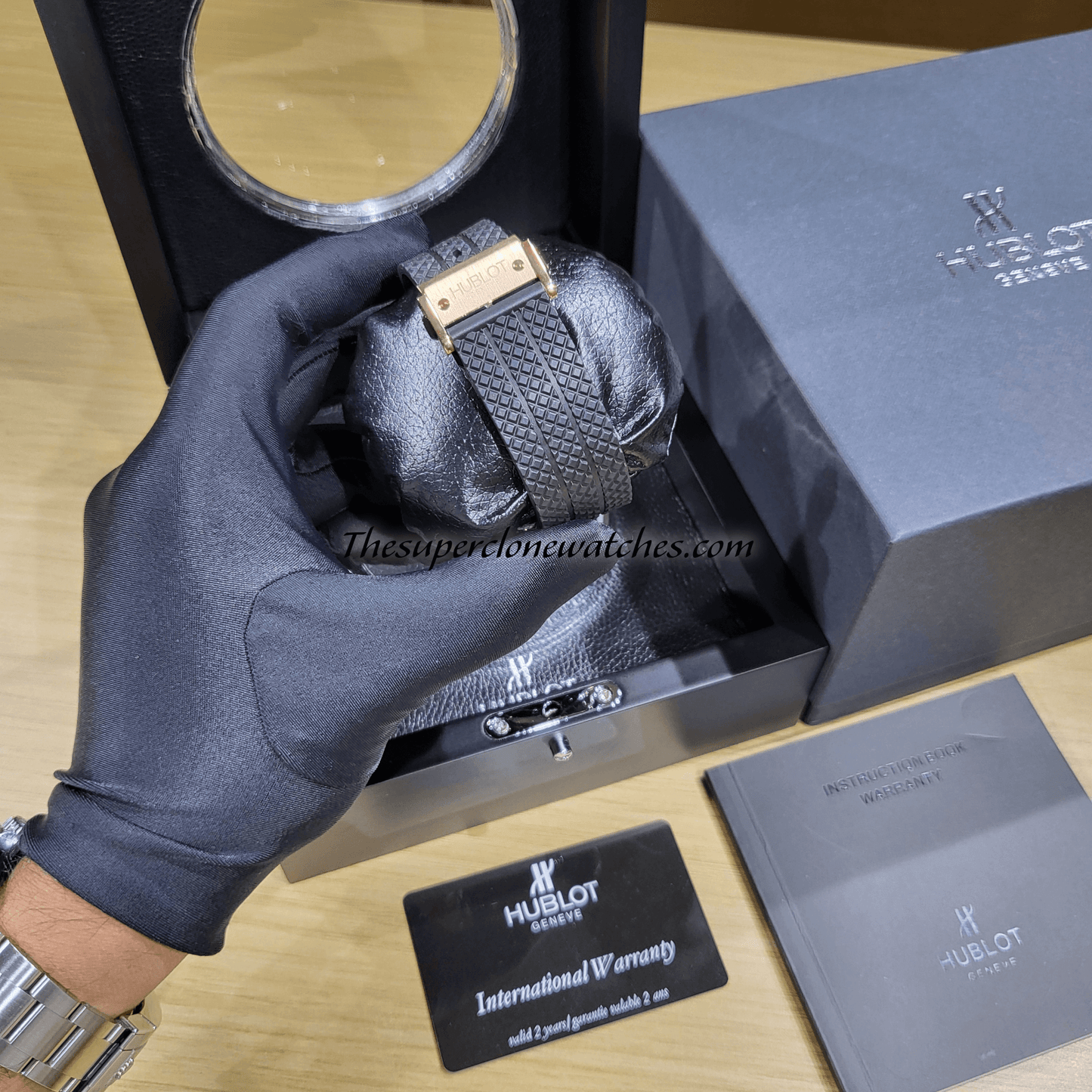 Hublot Big Bang Original Gold Ceramic Exact 1:1 Super Clone HUB4100 Swiss Movement Replica Watch