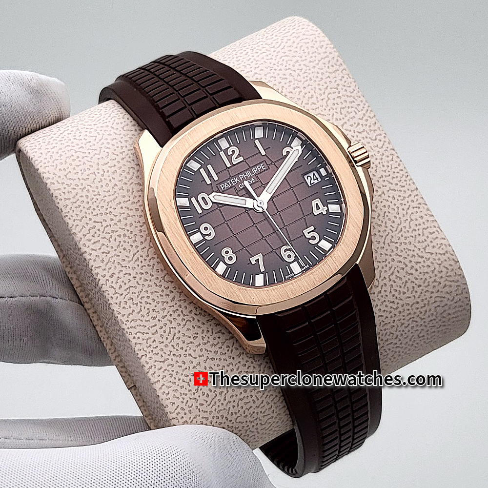 Patek Philippe Aquanaut Rose Gold 5167R-001 Brown Dial Exact 1:1 Super Clone 26-330 S C/430 Swiss Movement Replica Watch