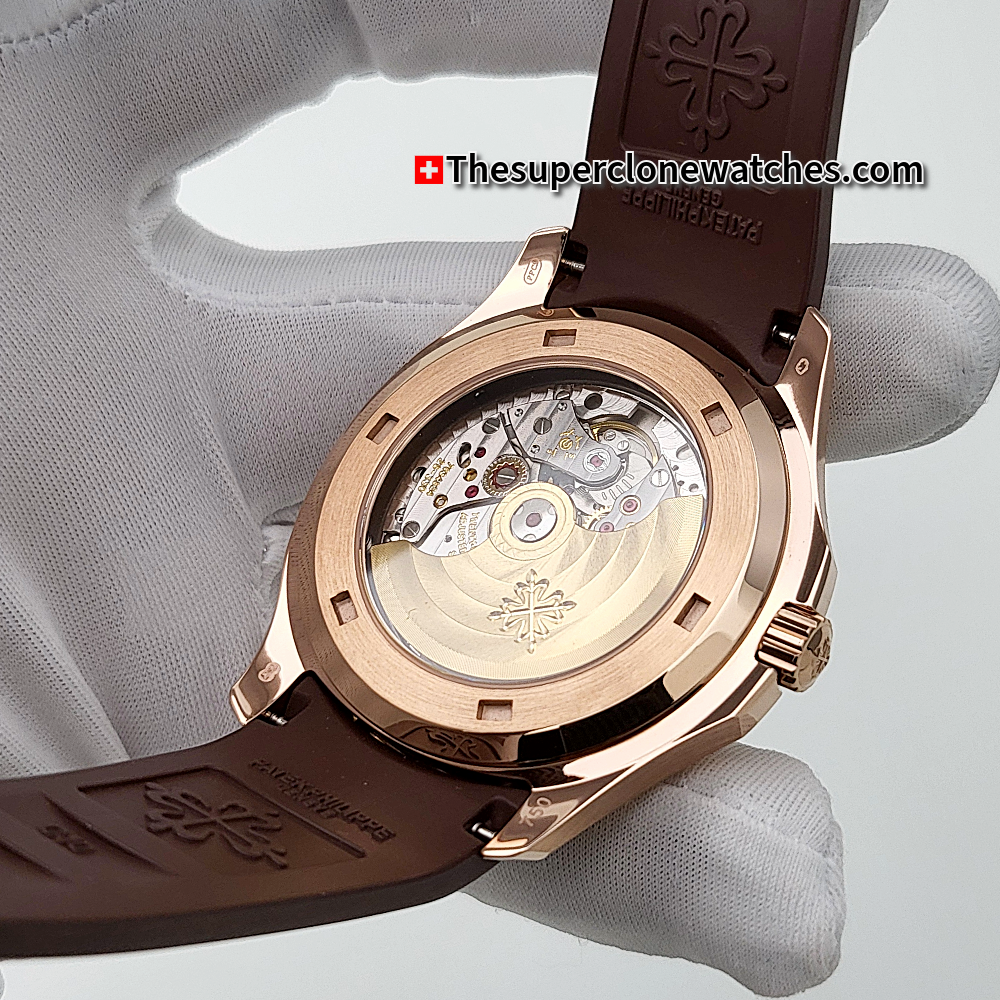 Patek Philippe Aquanaut Rose Gold 5167R-001 Brown Dial Exact 1:1 Super Clone 26-330 S C/430 Swiss Movement Replica Watch