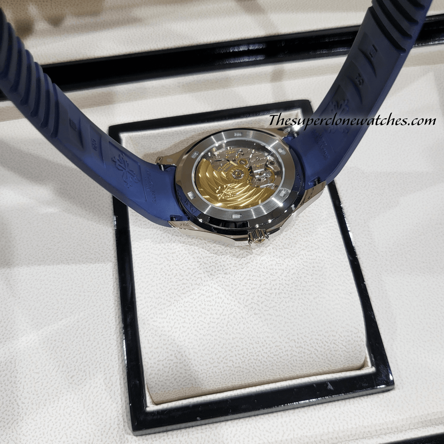 Patek Philippe Aquanaut White Gold 5168G-001 Blue Dial Exact 1:1 Super Clone 26-330 S C Swiss Movement Replica Watch