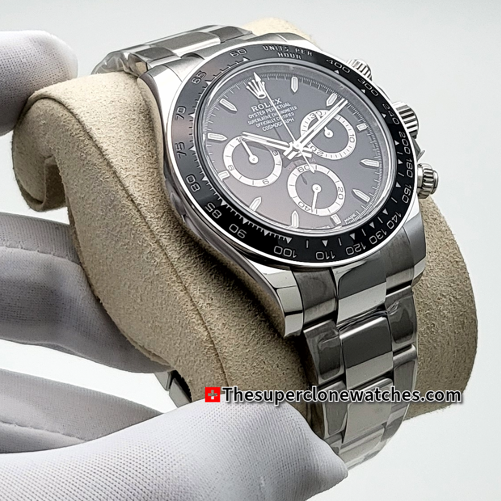 Rolex Daytona Panda Black Dial 4131 Swiss Imitation Watch for Sale