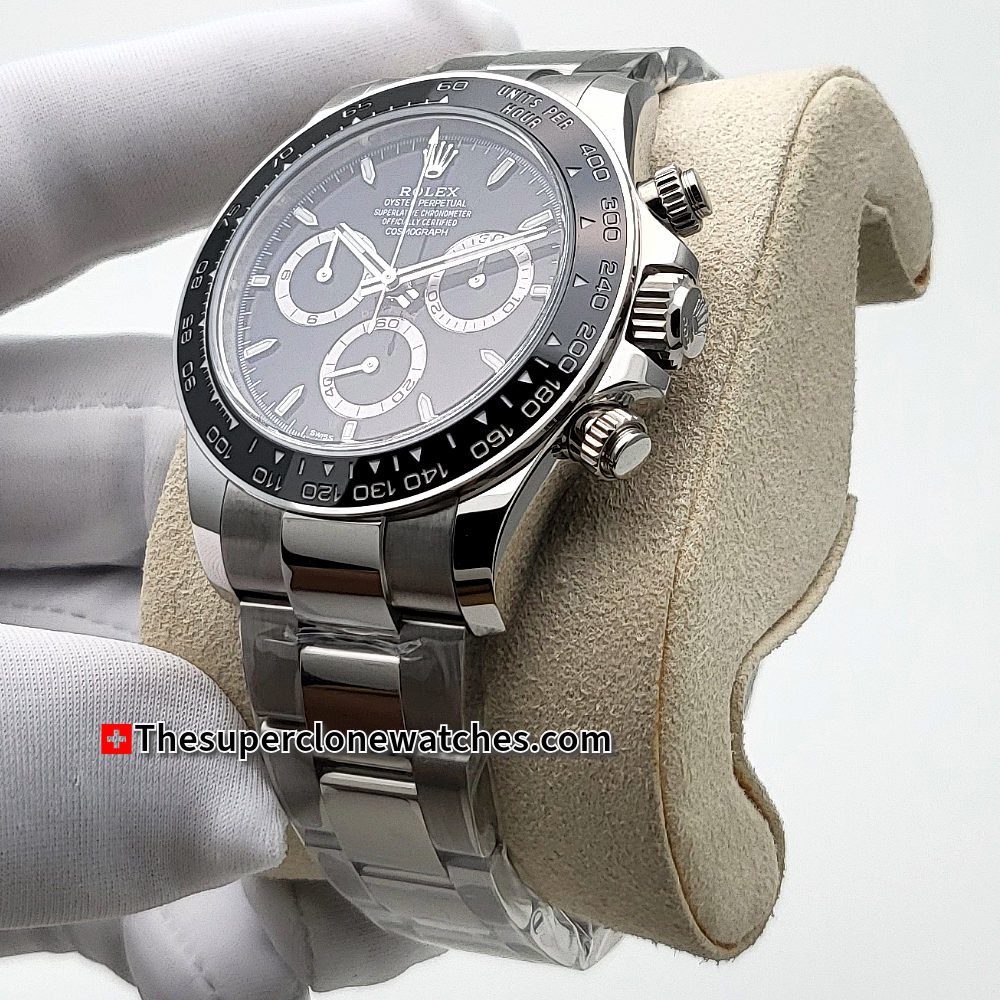 Best Replica Rolex Cosmograph Daytona Panda Black Dial 4131 Swiss Movement Watch