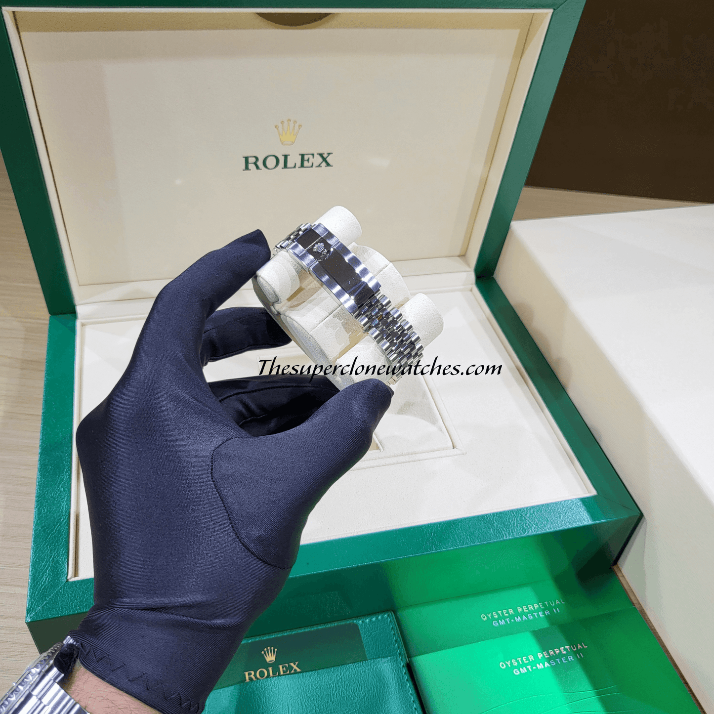 Rolex GMT Master II BATMAN Jubilee Bracelet Exact 1:1 Super Clone 3285 Swiss Movement Replica Watch Ref-126710BLNR
