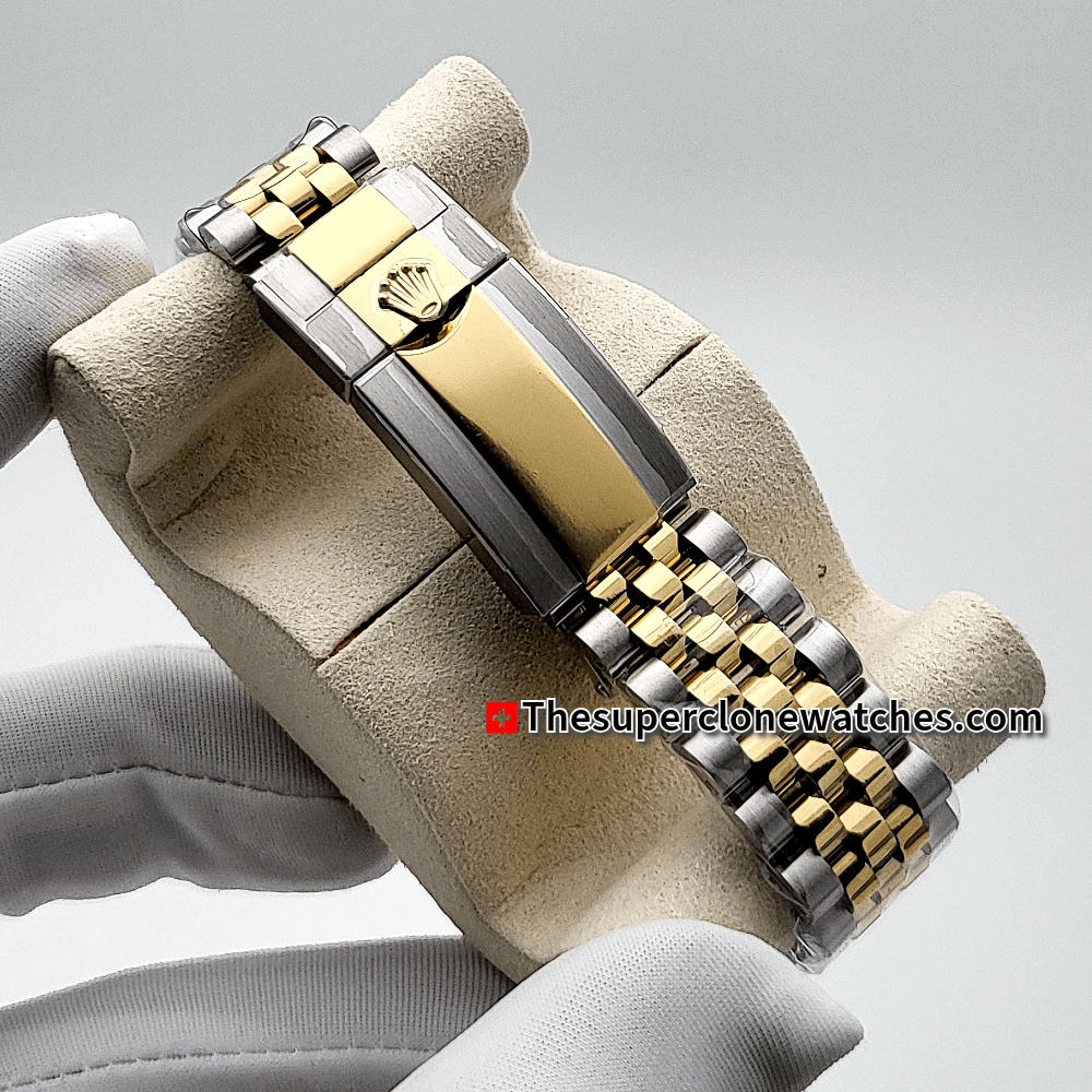 Rolex GMT Master II Oystersteel and Yellow Gold Black Dial 40mm Exact 1:1 Super Clone 3285 Swiss Movement Replica Watch Ref-126713GRNR