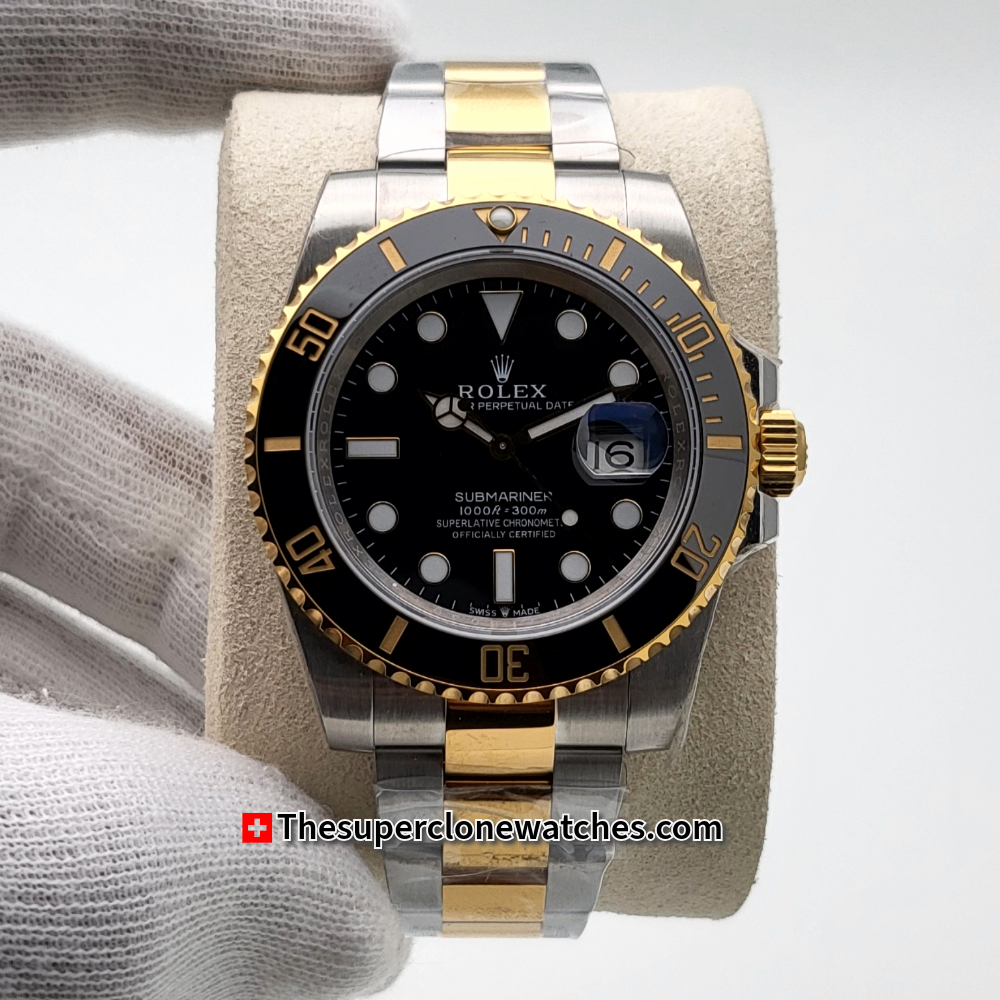 Rolex Submariner Date 2- Tone Black swiss super clone