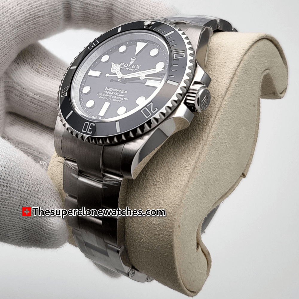 Rolex Submariner No-Date Black Dial Exact 1:1 Super Clone 3230 Swiss Movement Replica Watch Ref-124060