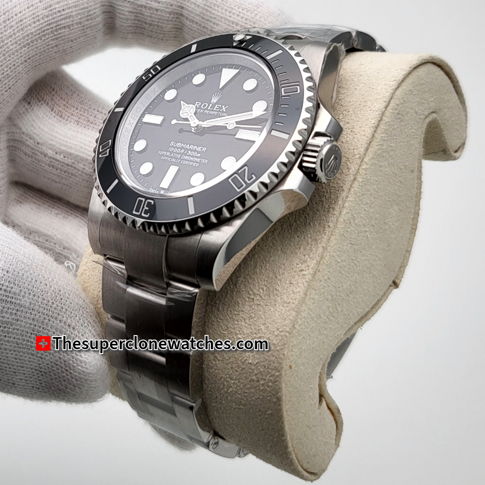 Rolex Submariner No-Date Black Dial Exact 1:1 Super Clone 3230 Swiss Movement Replica Watch Ref-124060