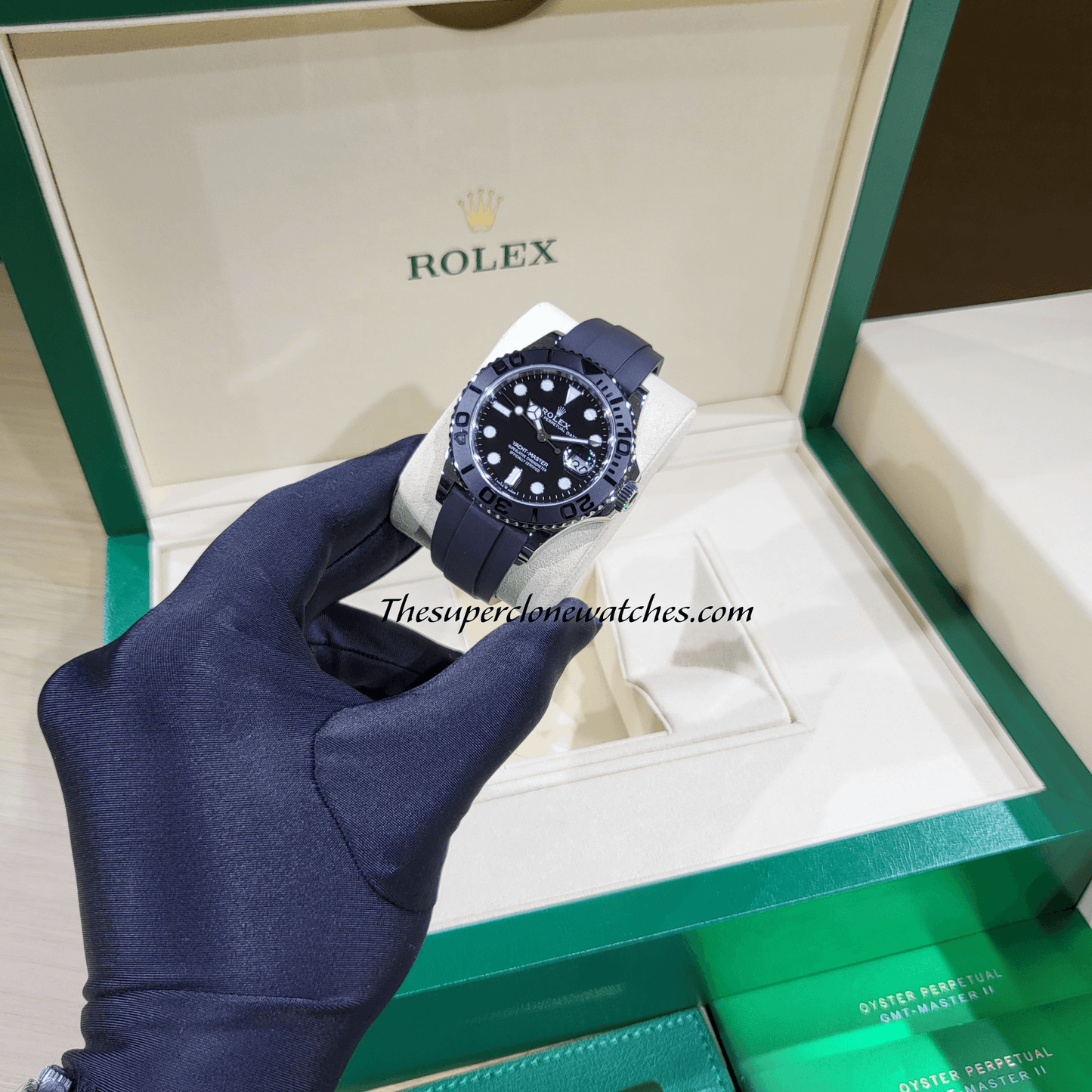 Rolex Yacht-Master White Gold Oysterflex Exact 1:1 Super Clone 3235 Swiss Automatic Replica Watch Ref-226659