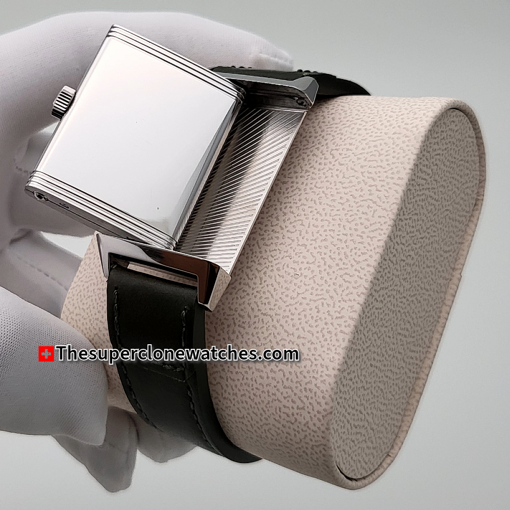 Jaeger-LeCoultre Reverso Tribute Monogace Small Seconds Green leather Strap Exact 1:1 Super Clone 822 Swiss Movement Replica Watch