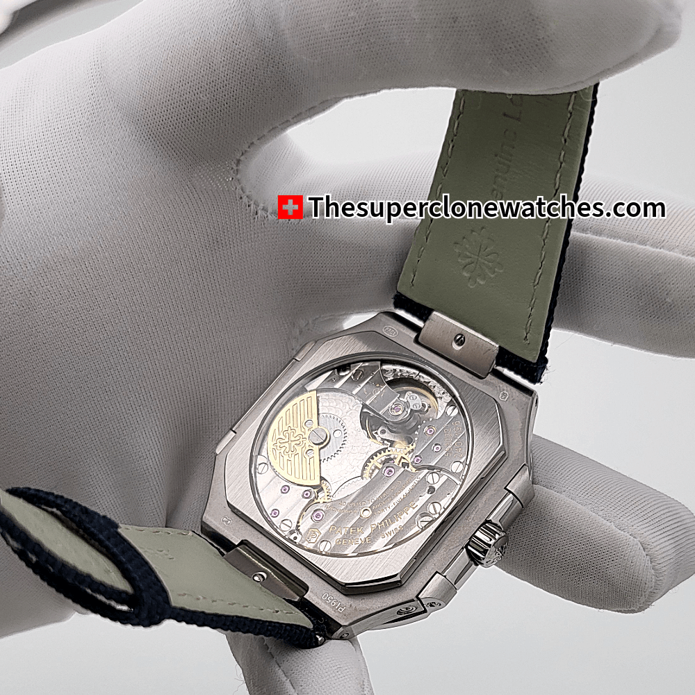 Patek Philippe Cubitus Platinum 5822P-001 Sunburst Blue Dial 45mm Exact 1:1 Super Clone 240 PS CI J LUSwiss Movement Replica Watch