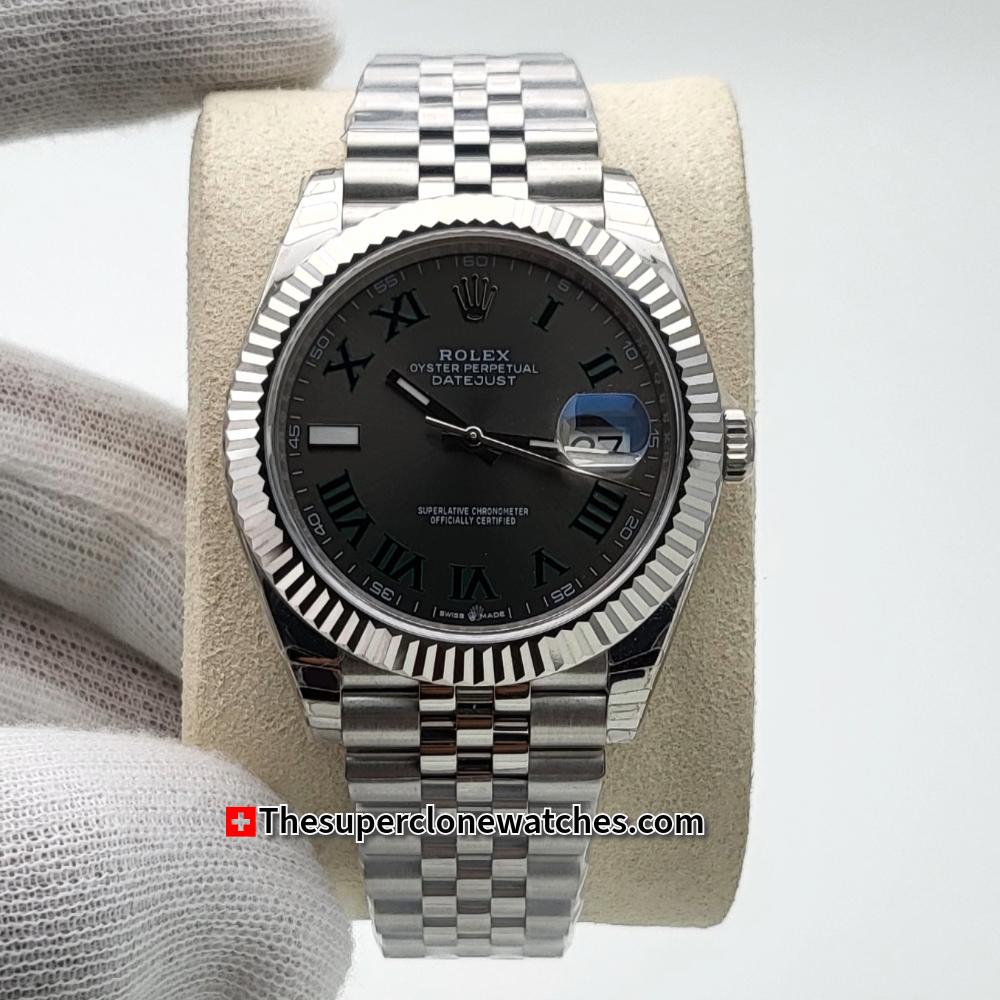 Rolex Datejust Wimbledon Exact 1:1 Super Clone 3235 Swiss Movement Replica Watch Ref-126334
