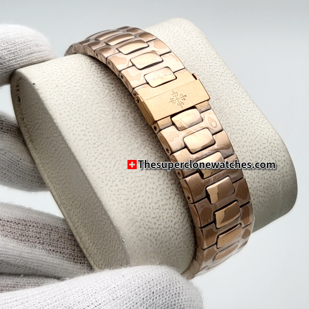 Patek Philippe Nautilus 18kt Rose Gold 5711/1R-001 Brown Dial Exact 1:1 Super Clone 324 S C Swiss Movement Replica Watch