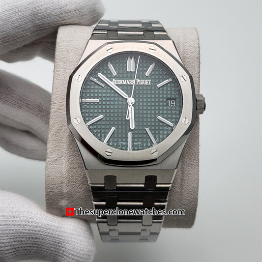 Audemars Piguet Royal Oak Stainless Steel 50th Anniversary Green Dial Exact 1:1 Super Clone 4302 Swiss Movement Replica Watch