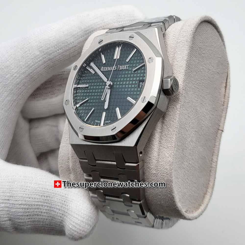 Audemars Piguet Royal Oak Stainless Steel 50th Anniversary Green Dial Exact 1:1 Super Clone 4302 Swiss Movement Replica Watch