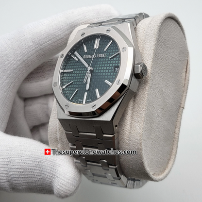 Audemars Piguet Royal Oak Stainless Steel 50th Anniversary Green Dial Exact 1:1 Super Clone 4302 Swiss Movement Replica Watch
