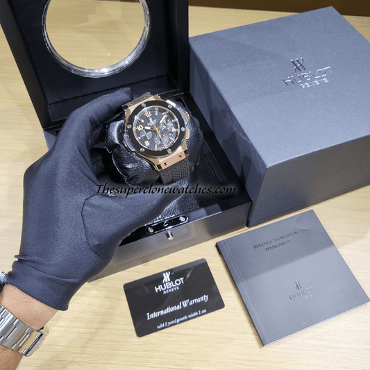 Hublot Big Bang Original Gold Ceramic Exact 1:1 Super Clone HUB4100 Swiss Movement Replica Watch