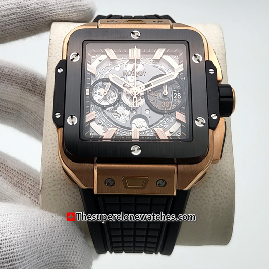 Hublot Square Bang Unico King Gold Ceramic watch replicas