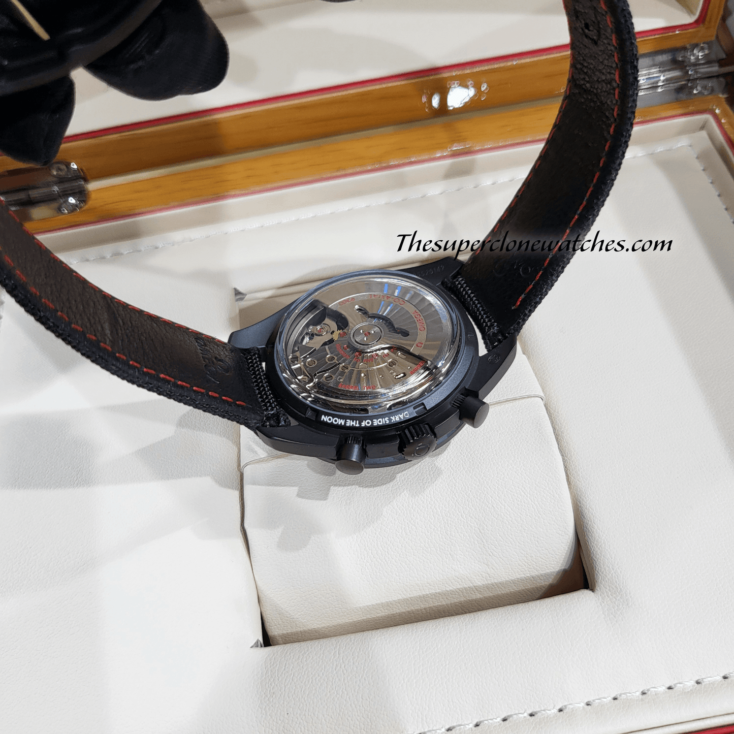 Omega Speedmaster Dark Side Of the Moon 44.25mm Black Ceramic On Coated Nylon Fabric Strap Exact 1:1 Top Quality Super Clone 9300 Swiss Movement Replica Watch