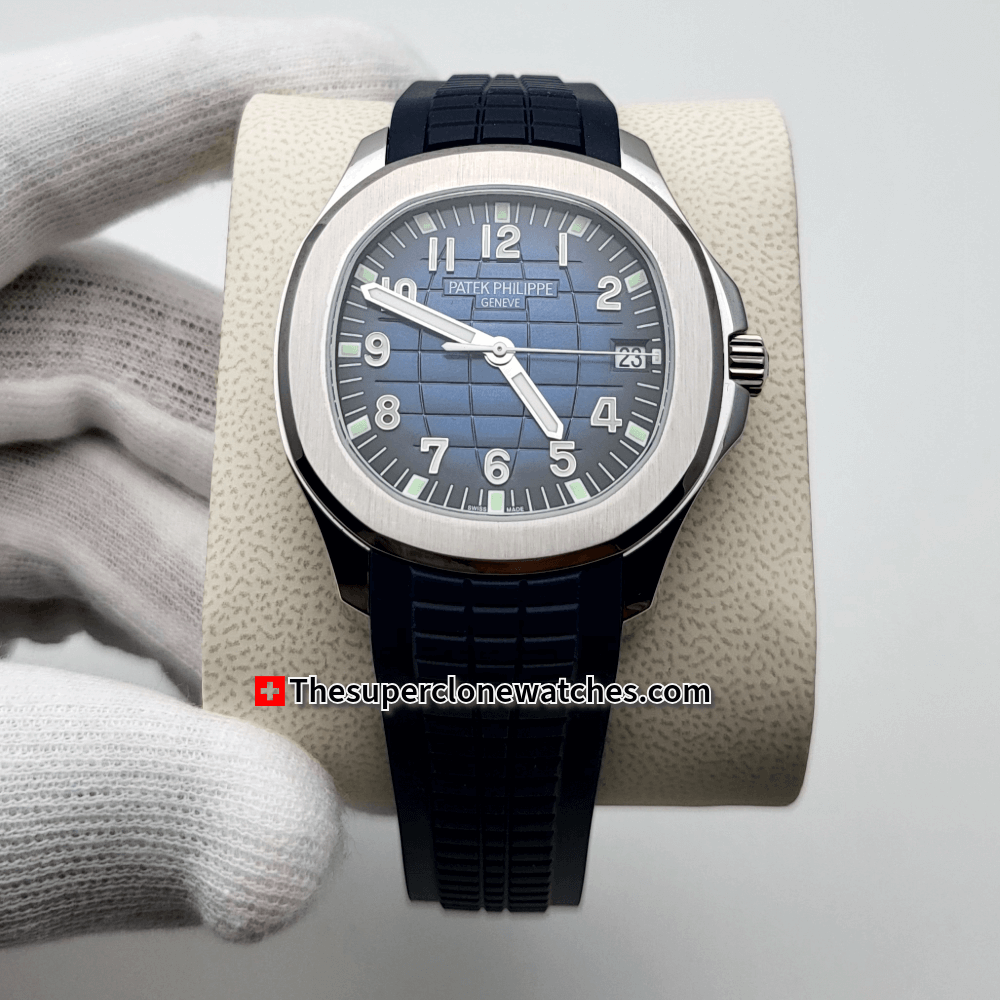 Patek Philippe Aquanaut White Gold 5168G-001 Blue Dial Exact 1:1 Super Clone 26-330 S C Swiss Movement Replica Watch