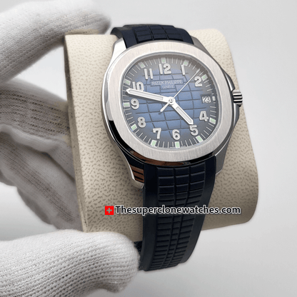 Patek Philippe Aquanaut White Gold 5168G-001 Blue Dial Exact 1:1 Super Clone 26-330 S C Swiss Movement Replica Watch