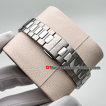 Patek Philippe Nautilus Moon Phase Power Reserve 5712/1A-001 Black-Blue Dial Exact 1:1 Super Clone 240 PS IRM CLU Swiss Movement Replica Watch