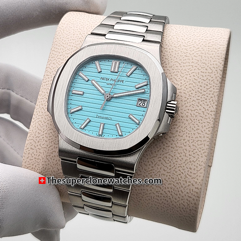 Patek Philippe Nautilus Tiffany & Co 5711/1A-018 Exact 1:1 Super Clone 26-330 S C Swiss Movement Replica Watch