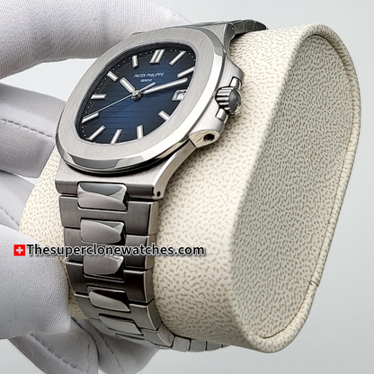 Patek Philippe Nautilus White Gold 5811/1G-001 Sunburst Blue Dial Exact 1:1 Super Clone 26-330 S C Swiss Movement Replica Watch
