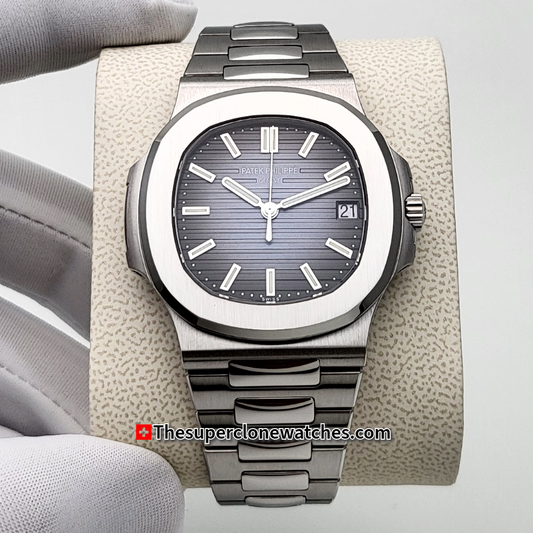 Patek Philippe Nautilus White Gold 5811/1G-001 Sunburst Blue Dial Exact 1:1 Super Clone 26-330 S C Swiss Movement Replica Watch