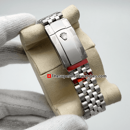 Rolex Datejust Oystersteel and White Gold Mint Green Dial Exact 1:1 Super Clone 3235 Swiss Movement Replica Watch Ref-126334