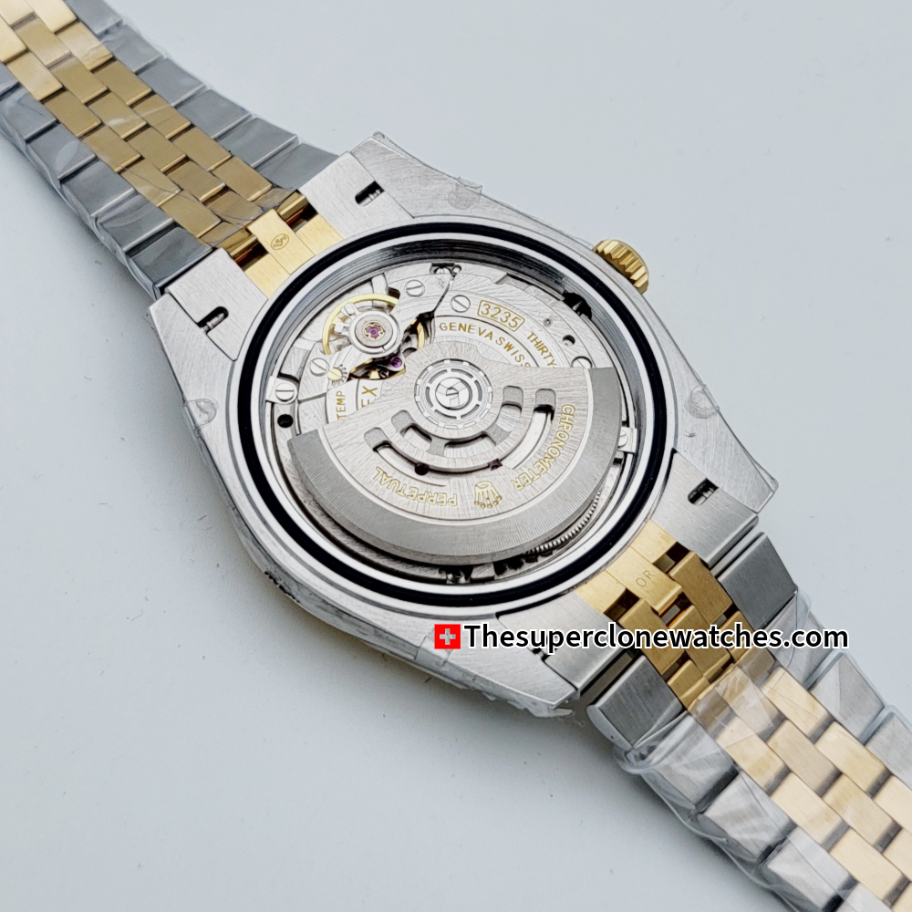 Rolex Datejust Oystersteel and Yellow Gold Champagne-Colour Dial Exact 1:1 Super Clone 3235 Swiss Movement Replica Watch