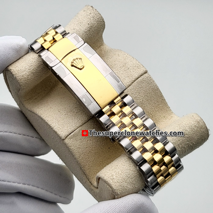 Rolex Datejust Oystersteel and Yellow Gold Champagne-Colour with Diamonds Set Dial Exact 1:1 Super Clone 3235 Swiss Movement Replica Watch Ref-126333
