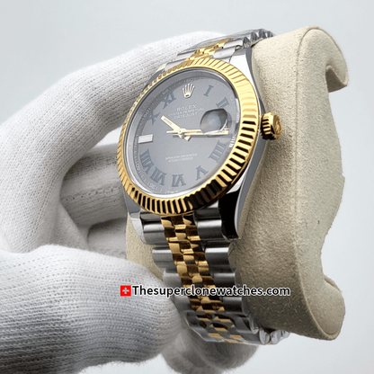 Rolex Datejust Oystersteel and Yellow Gold Slate Dial Exact 1:1 Super Clone 3235 Swiss Movement Replica Watch Ref-126333