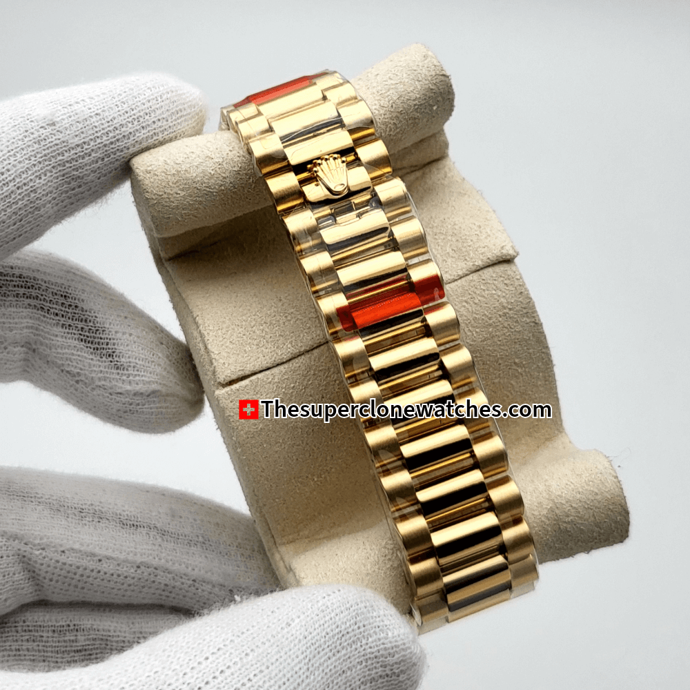 Rolex Day-Date 18kt Yellow Gold Champagne-colour Dial Exact 1:1 Super Clone 3255 Swiss Movement Replica Watch Ref-228238