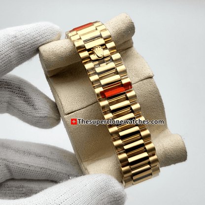 Rolex Day-Date 18kt Yellow Gold Champagne-colour Dial Exact 1:1 Super Clone 3255 Swiss Movement Replica Watch Ref-228238