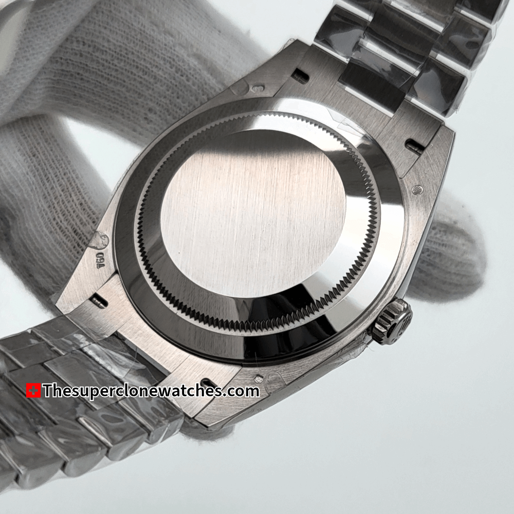 Rolex Day-Date Platinum Ice Blue Dial Exact 1:1 Super Clone 3255 Swiss Movement Replica Watch Ref-228236