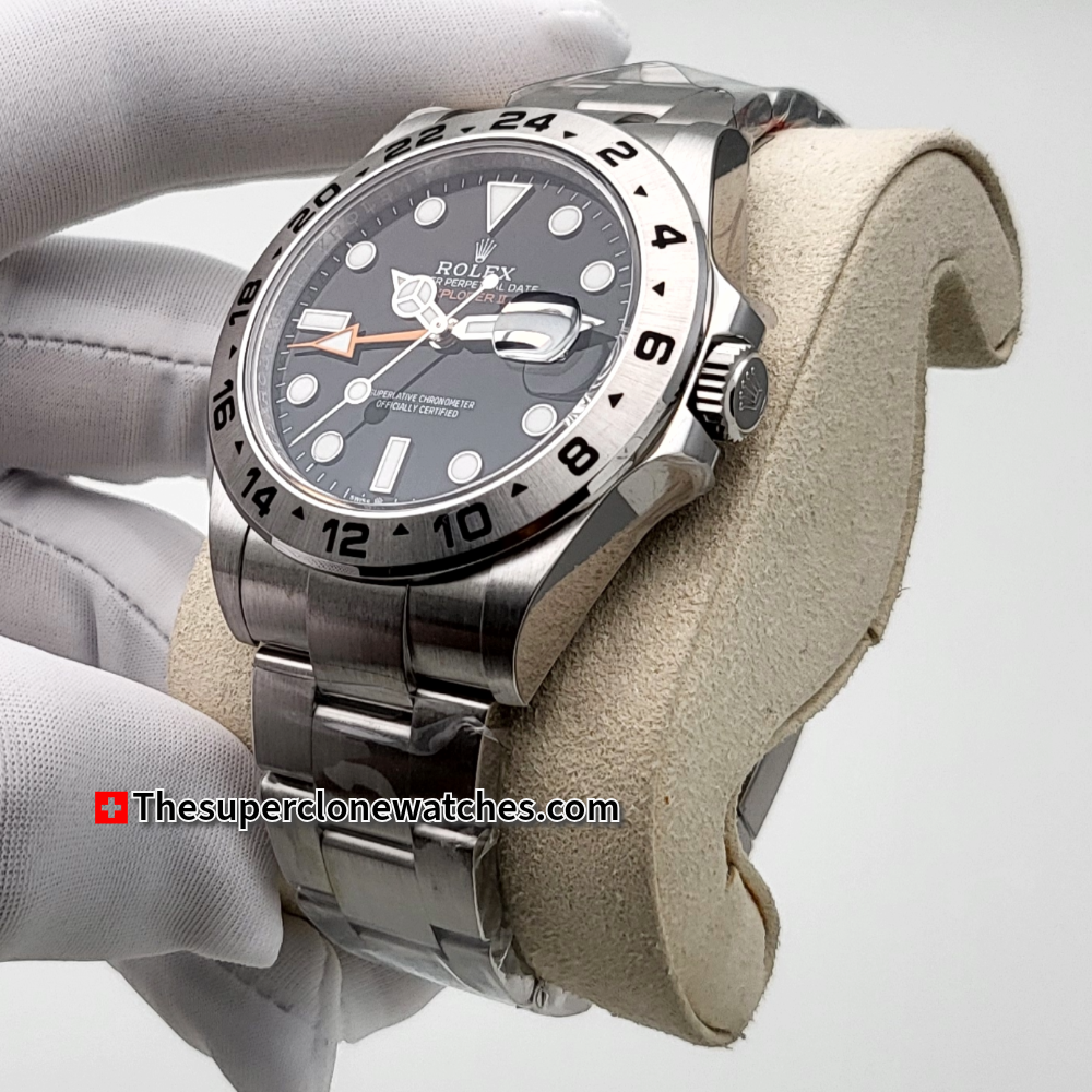 Rolex Explorer II Oystersteel Bracelet Black Dial Exact 1:1 Super Clone 3285 Swiss Movement Replica Watch Ref-226570