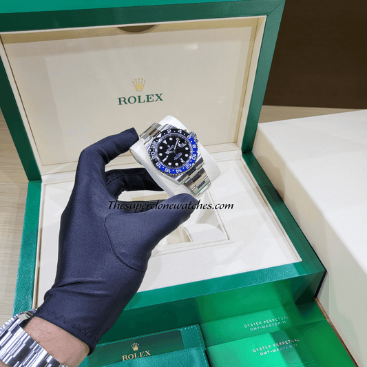 Rolex GMT Master II BATMAN Exact 1:1 Super Clone 3285 Swiss Movement Replica Watch Ref-126710BLNR