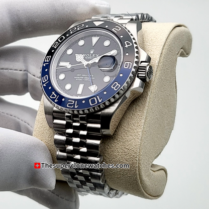 Rolex GMT Master II BATMAN Jubilee Bracelet Exact 1:1 Super Clone 3285 Swiss Movement Replica Watch Ref-126710BLNR