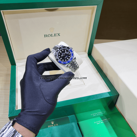 Rolex GMT Master II BATMAN Jubilee Bracelet Exact 1:1 Super Clone 3285 Swiss Movement Replica Watch Ref-126710BLNR