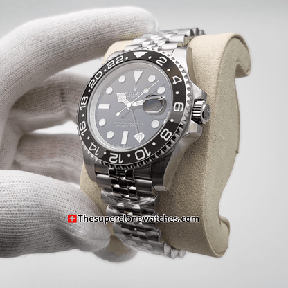 Rolex GMT Master II Bruce Wayne Jubilee Bracelet Exact 1:1 Super Clone 3285 Swiss Movement Replica Watch Ref-126710GRNR