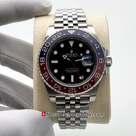 Rolex GMT Master II Pepsi Jubilee Bracelet Exact 1:1 Super Clone 3285 Swiss Movement Replica Watch Ref-126710BLRO