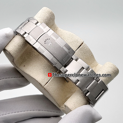 Rolex Oyster Perpetual Turquoise Blue Celebration Motif Dial Exact 1:1 Super Clone 3230 Swiss Movement Replica Watch Ref-134300