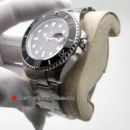 Rolex Sea-Dweller Intense Black Dial Oystersteel Bracelet Exact 1:1 Super Clone 3235 Swiss Movement Replica Watch Ref-126600