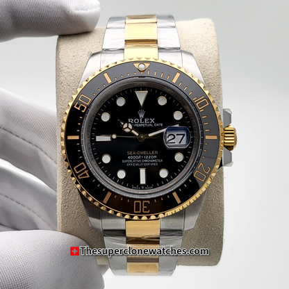 Rolex Sea-Dweller Oystersteel and Yellow Gold Exact 1:1 Super Clone 3235 Swiss Movement Replica Watch Ref-126603