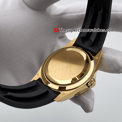 Rolex Sky-Dweller 18ct Yellow Gold Oysterflex Bright Green Dial 42mm Exact 1:1 Super Clone 9002 Swiss Movement Replica Watch Watch Ref-336238