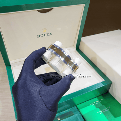 Rolex Submariner Date 2-Tone Royal Blue Dial Exact 1:1 Super Clone 3235 Swiss Movement Replica Watch Ref-126613LB