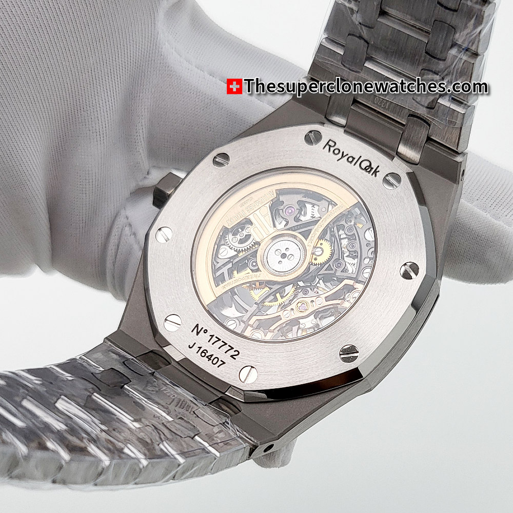 Audemars Piguet Royal Oak Double Balance Wheel Openworked Stainless Steel Exact 1:1 Super Clone 3132 Swiss Movement Replica Watch